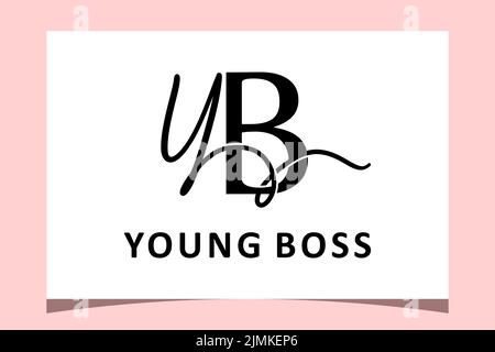 Einfache minimalistische YB-Logo-Initialen für Firmenlogos, Marken oder Namensinitialen Stock Vektor