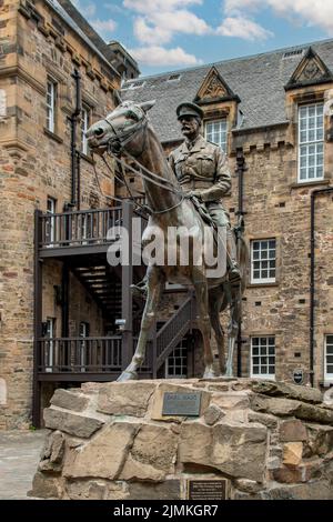 Statue des Earl Haig im Edinburgh Castle, Edinburgh, Mid-Lothian, Schottland Stockfoto