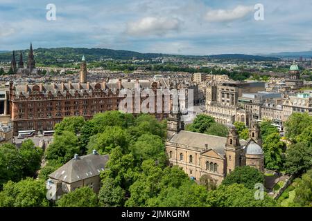 Blick auf die Stadt vom Schloss, Edinburgh, Mid-Lothian, Schottland Stockfoto