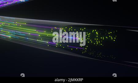 Streams Des Optischen Faseralgorithmus Stockfoto