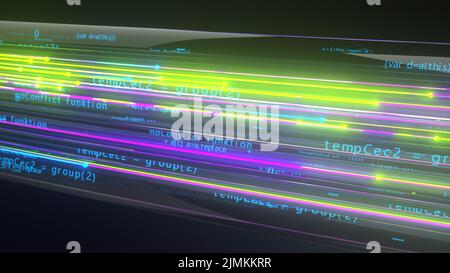 Streams Des Optischen Faseralgorithmus Stockfoto