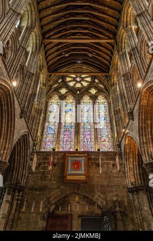 Buntglasfenster in der Glasgow Cathedral, Glasgow, Schottland Stockfoto