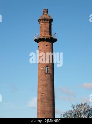 Blick auf den historischen pharos Leuchtturm aus dem 19.. Jahrhundert in fleetwood lancashire Stockfoto