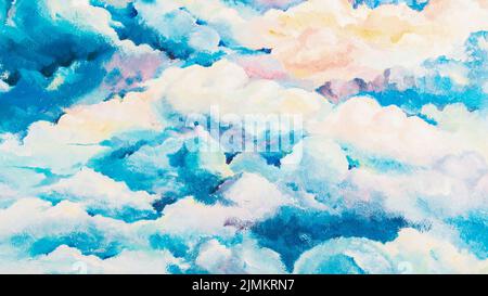 Kreative Kunstwerke dekoratives Muster Wolken Himmel Stockfoto