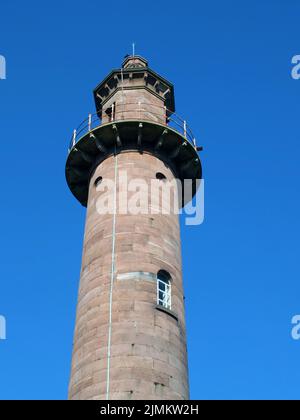 Blick auf den historischen pharos Leuchtturm aus dem 19.. Jahrhundert in fleetwood lancashire Stockfoto