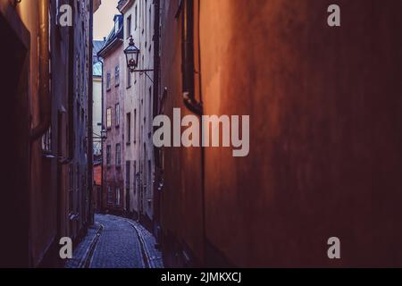 Gumlastan Old Town Alley (Stockholm) Stockfoto