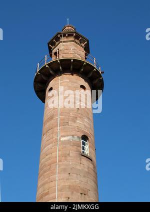 Blick auf den historischen pharos Leuchtturm aus dem 19.. Jahrhundert in fleetwood lancashire Stockfoto