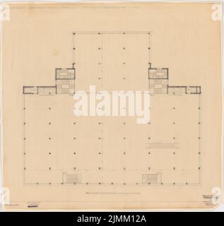 Poelzig Hans (1869-1936), Abteilung Tietzen in Breslau (21. März 1929): 6. Design, Grundriß 1. Stock 1: 100. Bleistift auf Transparent, 84,9 x 89,6 cm (einschließlich Scankanten) Stockfoto