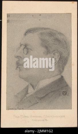 Wolkenstein San Micheli (1873-1910), Portrait Felix Mottl (21.09.1899): Profil. Bleistift auf Papier, 18,2 x 11 cm (einschließlich Scankanten) Stockfoto