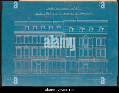 Wolkenstein San Micheli (1873-1910), Artushof, Heidelberg (ohne dat.): Aufrufe 1: 100. Blaupause-Aquarell, 29,6 x 40,5 cm (einschließlich Scankanten) Stockfoto