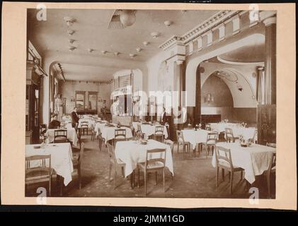 Wolkenstein San Micheli (1873-1910), Arthur, Heidelberg (1904-1905): Blick auf das Restaurant. Foto auf Karton, 19,7 x 27,7 cm (einschließlich Scankanten) Stockfoto