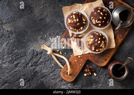 Draufsicht süße Backwaren Sortiment Stockfoto