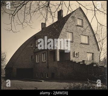 Poelzig Hans (1869-1936), Wohnhaus Fritz Steinert, Krefeld (ohne Jahr): Perspektivische Vorderansicht. Foto auf Papier, 51,1 x 61 cm (einschließlich Scankanten) Stockfoto