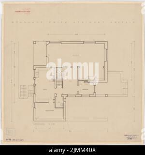 Poelzig Hans (1869-1936), Wohnhaus Fritz Steinert, Krefeld (ohne Jahr): Grundriss EG 1:50. Tinte auf Transparent, 51,2 x 51,3 cm (einschließlich Scankanten) Stockfoto