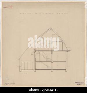 Poelzig Hans (1869-1936), Wohnhaus Fritz Steinert, Krefeld (ohne Jahr): Durchschnitt 1:50. Tinte auf Transparent, 51,2 x 51,1 cm (einschließlich Scankanten) Stockfoto