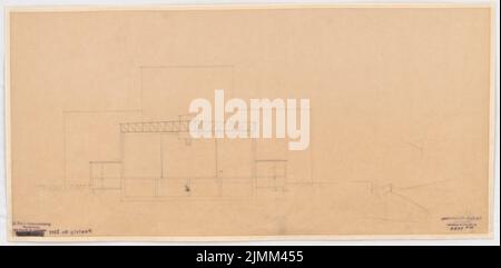 Poelzig Hans (1869-1936), Tonfilmstudio, Berlin-Gatow (1930): Cut. Bleistift auf Transparent, 32,4 x 65,8 cm (einschließlich Scankanten) Stockfoto