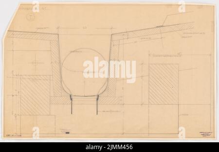 Poelzig Hans (1869-1936), Kreissparkasse Wolgast (1931): Execution project, Rinnendail 1: 1. Bleistift auf Transparent, 57,3 x 87,9 cm (einschließlich Scankanten) Stockfoto