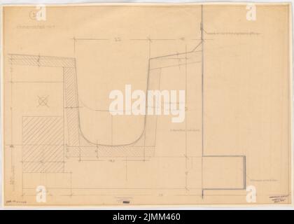 Poelzig Hans (1869-1936), Kreissparkasse Wolgast (1931): Execution project, Rinnendail 1: 1. Bleistift auf Transparent, 60,1 x 84,1 cm (einschließlich Scankanten) Stockfoto