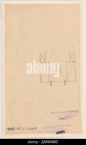 Poelzig Hans (1869-1936), das wachsende Haus (1931-1932): Grundriß. Bleistift auf Transparent, 27 x 16,9 cm (einschließlich Scankanten) Stockfoto