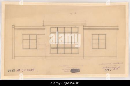 Poelzig Hans (1869-1936), das wachsende Haus (1931-1932): Ansicht (Variante). Bleistift auf Transparent, 17,3 x 28,1 cm (einschließlich Scankanten) Stockfoto