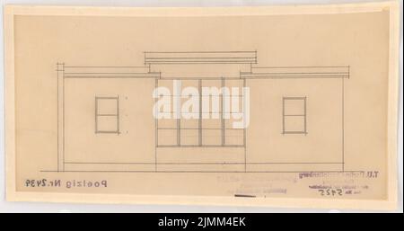 Poelzig Hans (1869-1936), das wachsende Haus (1931-1932): Ansicht (Variante). Bleistift auf Transparent, 14,2 x 27 cm (einschließlich Scankanten) Stockfoto