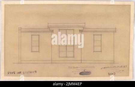 Poelzig Hans (1869-1936), das wachsende Haus (1931-1932): Ansicht (Variante). Bleistift auf Transparent, 16,4 x 27,2 cm (einschließlich Scankanten) Stockfoto