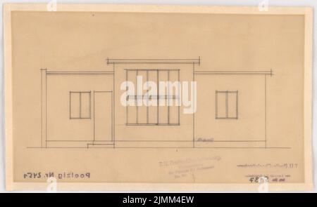 Poelzig Hans (1869-1936), das wachsende Haus (1931-1932): Ansicht (Variante). Bleistift auf Transparent, 16,5 x 27,1 cm (einschließlich Scankanten) Stockfoto