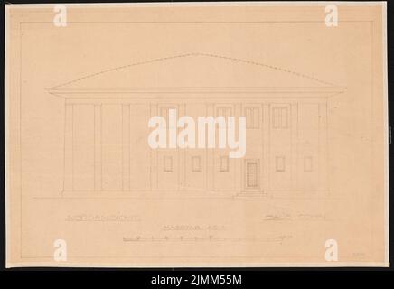 Poelzig Hans (1869-1936), Haus Cohn, Haifa (ohne Jahr): nordansicht 1:50. Leichter Bruch auf Papier, 37,3 x 54,2 cm (einschließlich Scankanten) Stockfoto