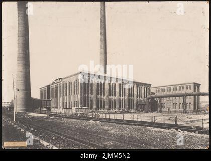 Poelzig Hans (1869-1936), Annadrube. Kesselhaus (ca. 1914): Außenansicht. Foto auf Karton, 67,1 x 93,9 cm (einschließlich Scankanten) Stockfoto