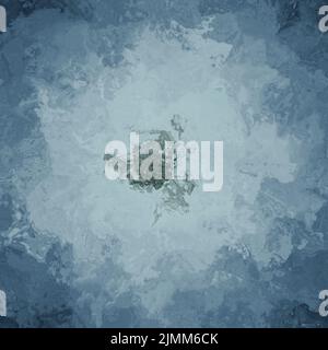 Abstrakter blauer Hintergrund mit einem Farbverlauf und flüssiger Textur. Stockfoto