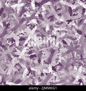 Chaotische, violett gefärbte abstrakte Pinselstriche. Stockfoto