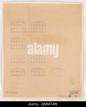 Poelzig Hans (1869-1936), Sigmund Goeritz AG, Chemnitz (1924-1926): Fensterdetails 1:10. Bleistift auf Transparent, 48 x 40,8 cm (einschließlich Scankanten) Stockfoto