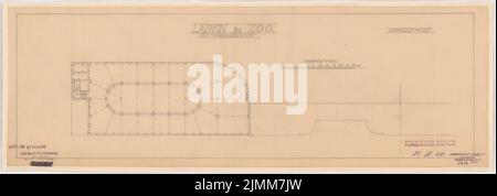 Poelzig Hans (1869-1936), Geschäfte im Zoo, Berlin. Umwandlung (25. Dezember 1924): Grundriss OG 1: 200. Bleistift auf Transparent, 25,6 x 72,6 cm (einschließlich Scankanten) Stockfoto