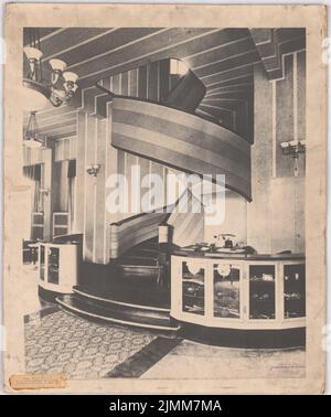 Poelzig Hans (1869-1936), Geschäfte im Zoo, Berlin. Umbau (1924-1926): GDA Shops, Perspektive z.B. mit Treppen. Foto auf Karton, 68,9 x 57,6 cm (einschließlich Scankanten) Stockfoto