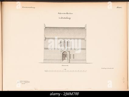 Unbekannter Architekt, Reformierte Pfarrhaus, Insterburg (ca. 1890): Planinhalt N.N. erkannt. Lithographie, 35,4 x 49,9 cm (einschließlich Scankanten) Stockfoto