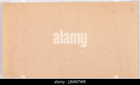 Poelzig Hans (1869-1936), Sporthalle, Berlin (28. Juni 1926): Grundriss Dachbinder 1: 200. Leichter Bruch auf Papier, 45,9 x 81,3 cm (einschließlich Scankanten) Stockfoto