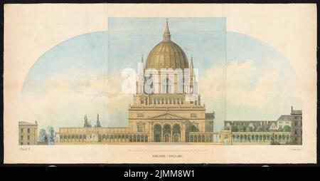 Adler Friedrich (1827-1908), Berliner Dom (1868): Blick auf die Hauptfassade. Tusche-Aquarell auf der Schachtel, 90,2 x 173,8 cm (einschließlich Scankanten) Stockfoto