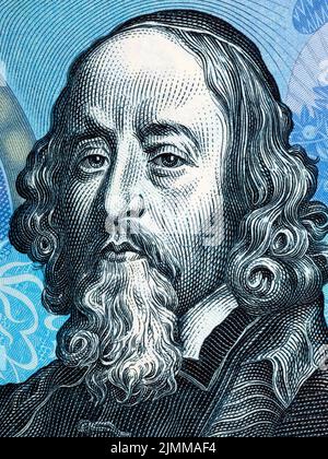 John Amos Comenius Portrait aus dem tschechoslowakischen Geld - Koruna Stockfoto