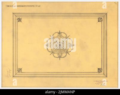 Messel Alfred (1853-1909), Geschäftshaus der Berliner Handelsgesellschaft, Berlin. Erweiterung (1905-1907), Frauenzimmerdecke 1:25, Bleistift auf Transparent, TU UB Plan Collection Inv. Nr. 12464 Stockfoto