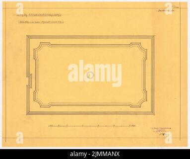 Messel Alfred (1853-1909), Geschäftshaus der Berliner Handelsgesellschaft, Berlin. Erweiterung (1905-1907), Informationsdecke 1:25, Bleistift auf Transparent, TU UB Plan Collection Inv. Nr. 12466 Stockfoto