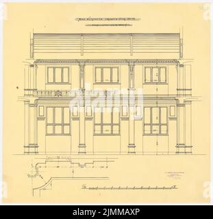 Messel Alfred (1853-1909), Wertheim, Oranienstraße, Berlin. Erweiterung (1900), Glasfensterwand, 1:50, Tusche auf Transparent, TU UB Plan Collection Inv. Nr. 12503 Stockfoto