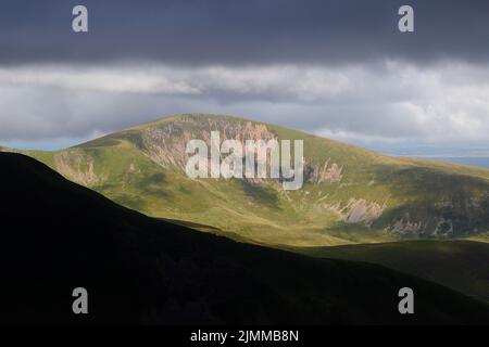 Ein Blick vom Llanberis Path auf dem Weg zum Snowdon-Gipfel Stockfoto