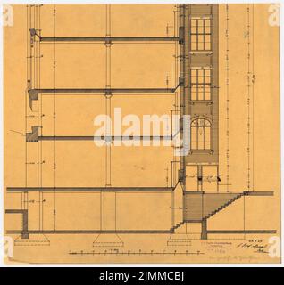 Messel Alfred (1853-1909), Wertheim, Berlin. (?) (06/23/1904), Querschnitt, 1:50, Tinte auf Transparent, TU UB Plan Collection Inv. Nr. 12826 Stockfoto