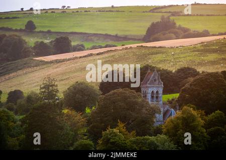 Castlemacadam Kirche im Valle von Avoca, Irland. Stockfoto