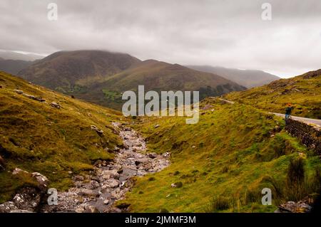 GAP of Dunloe auf der Beara-Halbinsel in Irland. Stockfoto