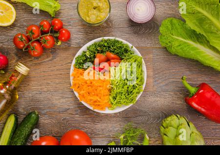 Köstlicher gesunder Salat Stockfoto