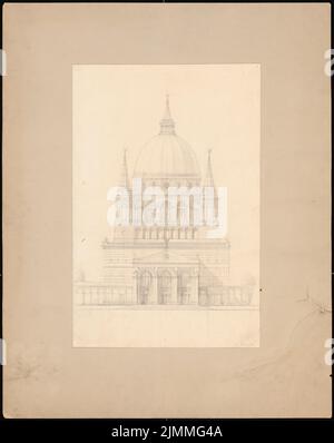 Adler Friedrich (1827-1908), Berliner Dom (28. März 1863): Obere Hauptfassade. Bleistift auf Papier, 70 x 55,6 cm (einschließlich Scankanten) Stockfoto