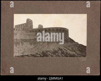 Poelzig Hans (1869-1936), Bismarck-Denkmal auf der Elisenhöhe, Bingen (1910): Blick von unten mit Treppen. Foto auf Papier, 22,3 x 29,5 cm (einschließlich Scankanten) Stockfoto