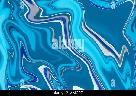 Hintergrund Verlauf körnige Textur. Tapete fluide Blau- und Cyantöne. Stockfoto