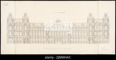 Cremer Robert (1826-1882), Reichstag, Berlin (1872): Turning the Front. Tinte auf Karton, 61,5 x 128,8 cm (einschließlich Scankanten) Stockfoto